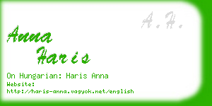 anna haris business card